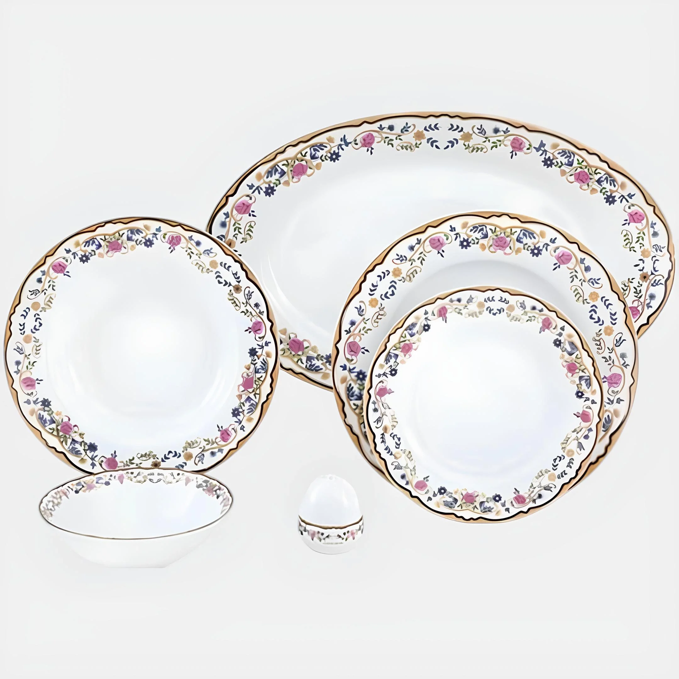 6 Kişilik 28 Parça Porselen Yemek Takımı