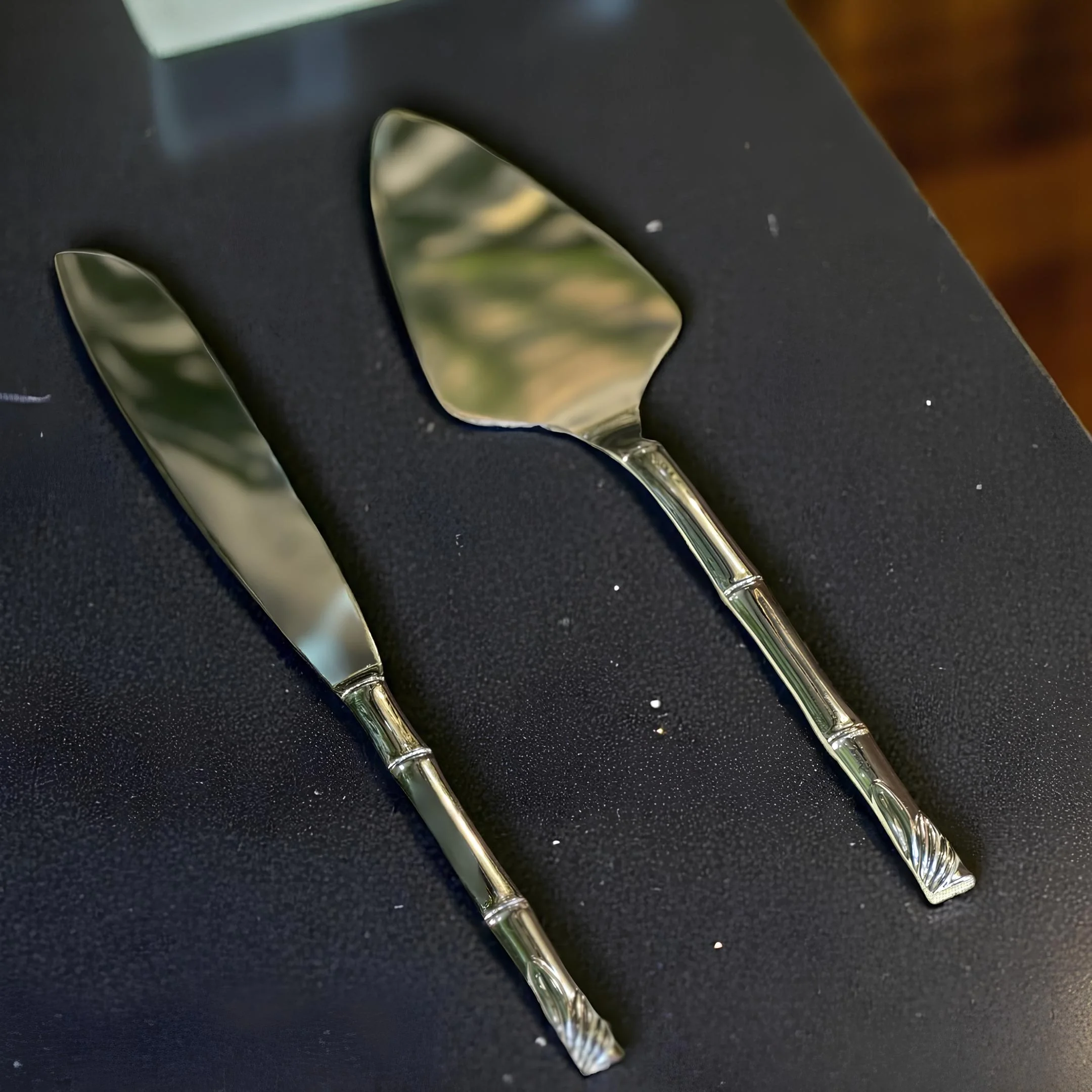 Bambu Desenli Şık Pasta Servis Seti