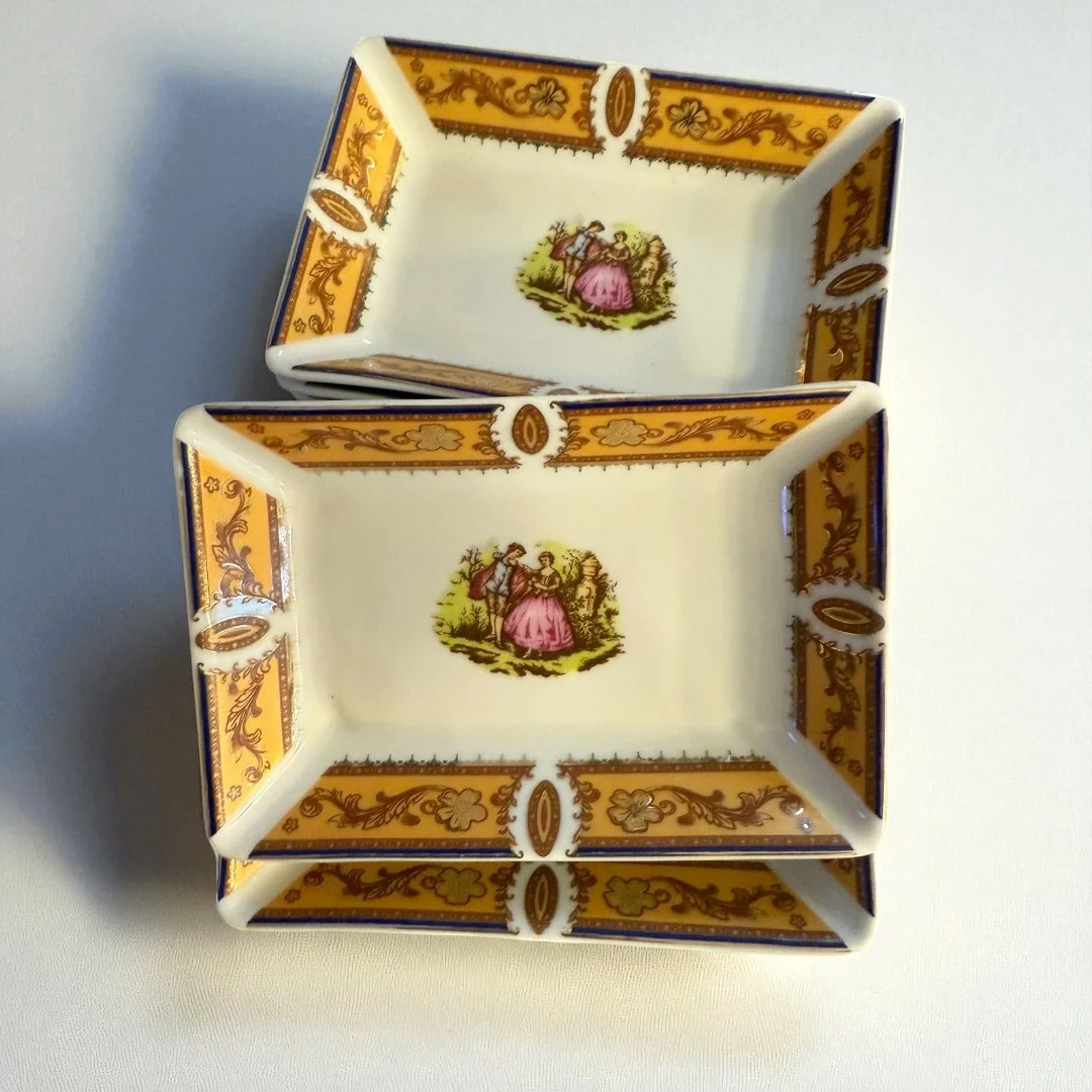 6lı Porselen Çerezlik & Sunumluk – Dikdörtgen Form