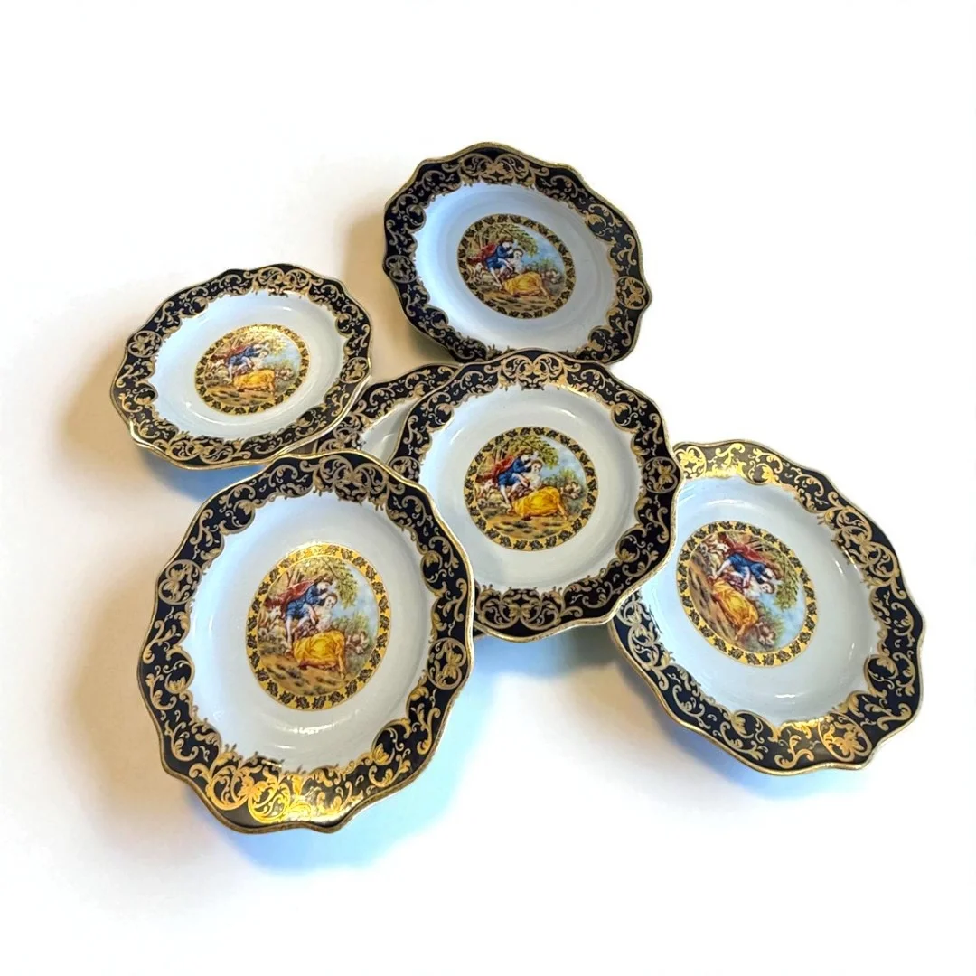 Romantik Desenli Bavaria 6’lı Porselen Tabak Takımı