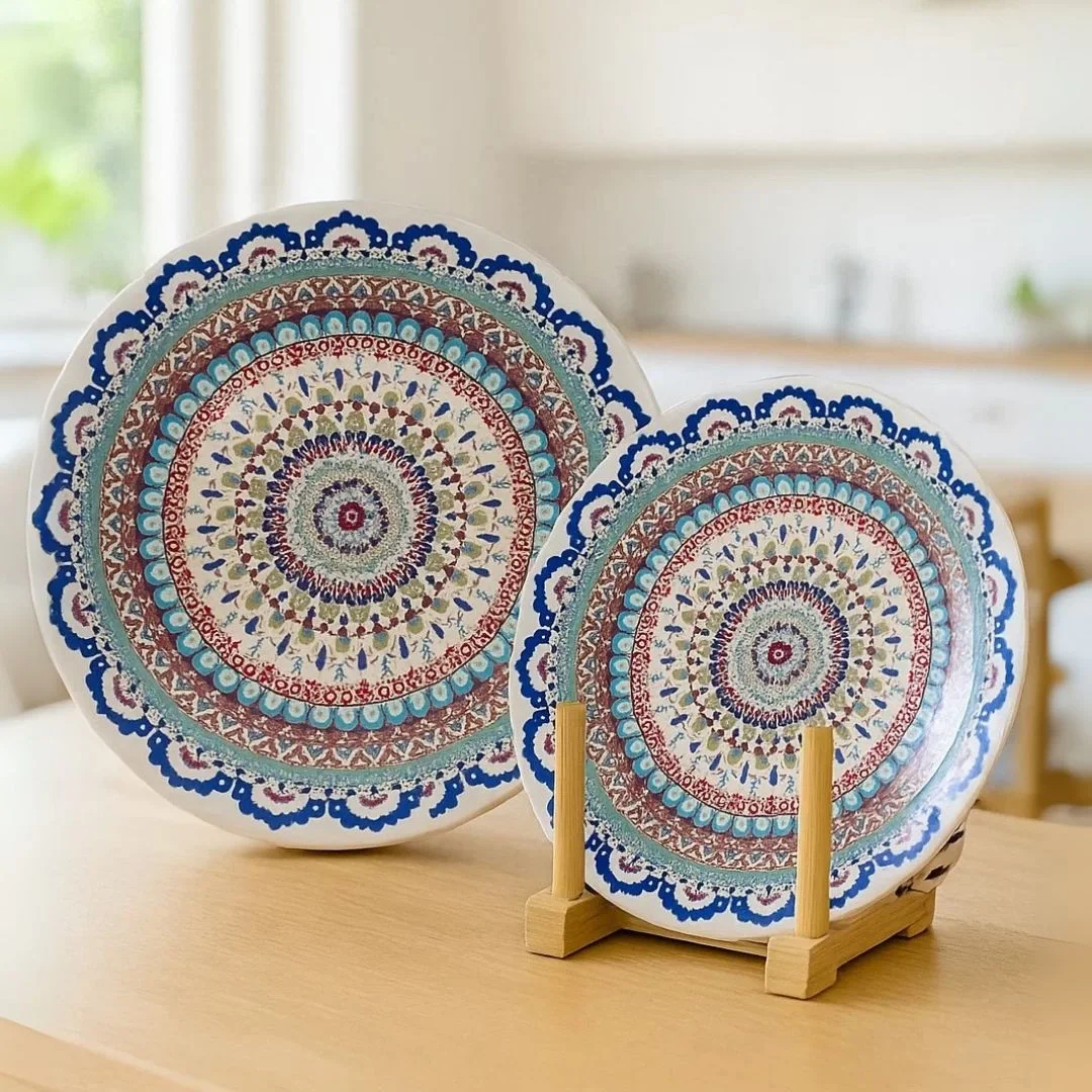 Canlı Desenleriyle Sofranıza Enerji Katın: 7 Parça Servis ve Pasta Tabağı ve Çay Tabakları Seti
