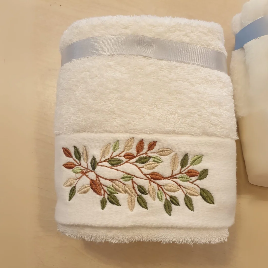 2'li Nakış İşlemeli Yüz Havlusu 50x80 cm