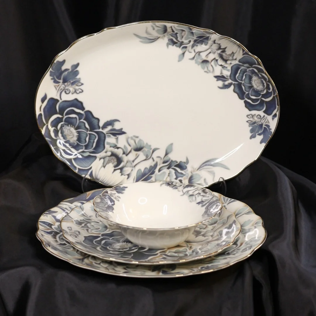 Lüks Porselen Yemek Takımı 55 Parça 12 Kişilik